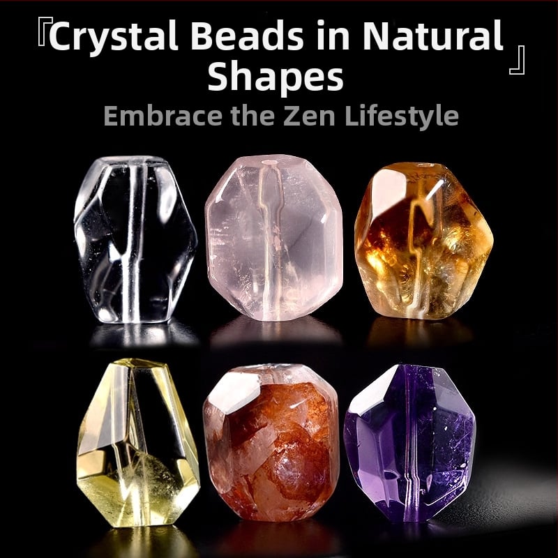 Разпръснати мъниста — естествен кристал, полуготови за направи си сам, компоненти за гривна от мъниста за съчетаване по форма, индивидуално опаковани