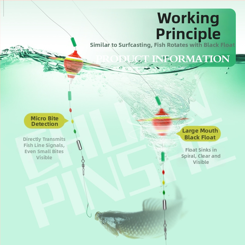 Upės žvejybos plūdurių rinkinys — medžiaga: kompozitas; žvejyba: upė