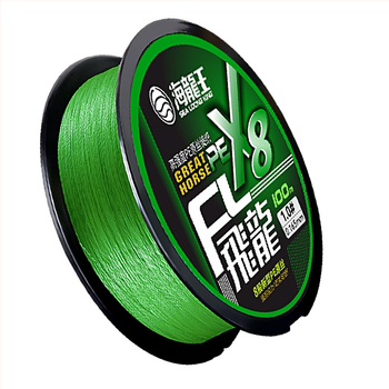 Pagrindinė žvejybos linija Sea Dragon King, PE medžiaga, 8‑gijų ilgi metimai, didelis atsparumas