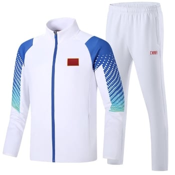 Ilgos rankovės sportinis švarkas grupei treniruotėms, apykaklė tipo lapel; Pietų Korėjos šilkas audinys; 93% poliesteris; stilius: sportas