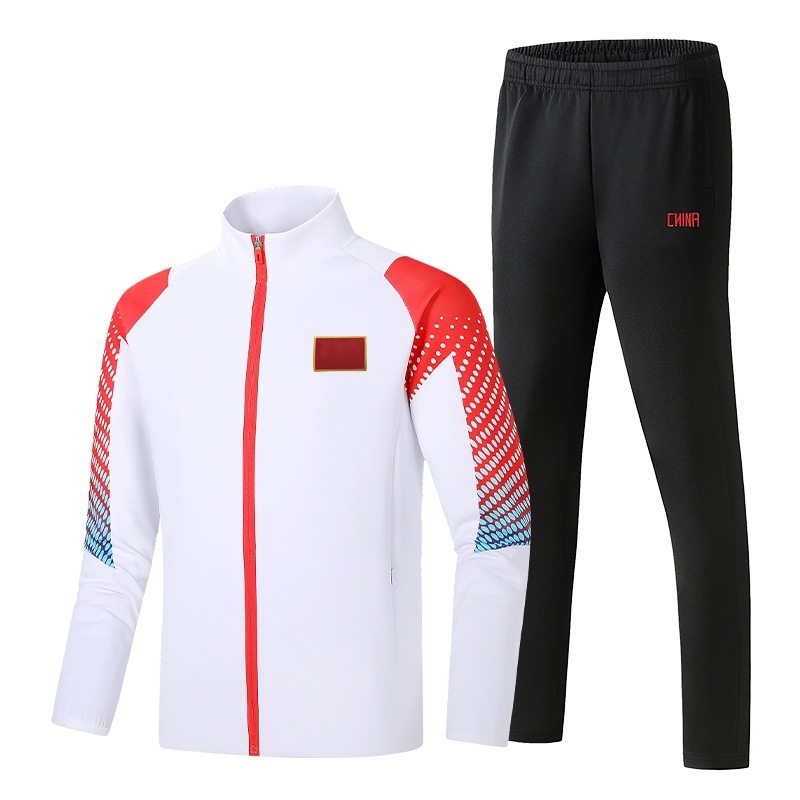 Ilgos rankovės sportinis švarkas grupei treniruotėms, apykaklė tipo lapel; Pietų Korėjos šilkas audinys; 93% poliesteris; stilius: sportas