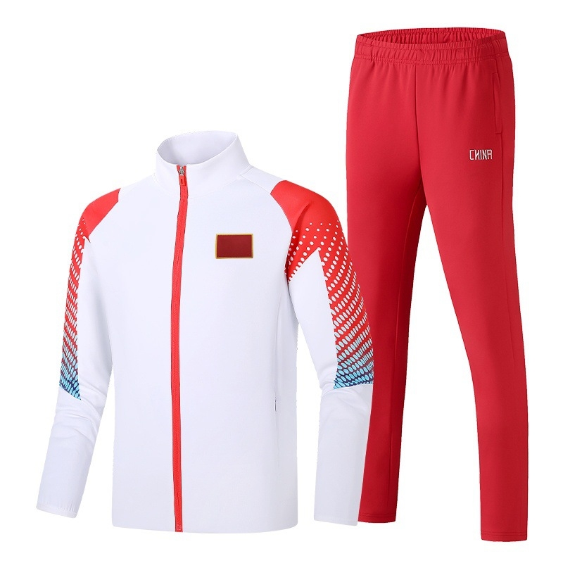 Ilgos rankovės sportinis švarkas grupei treniruotėms, apykaklė tipo lapel; Pietų Korėjos šilkas audinys; 93% poliesteris; stilius: sportas