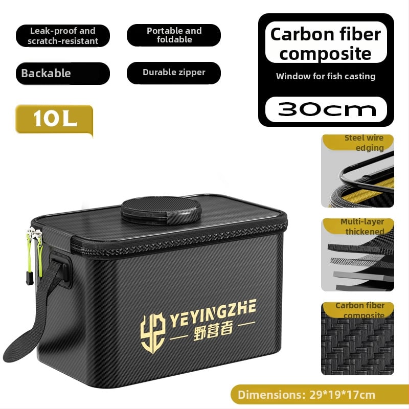 Kämpingu jaoks elavate kalade ämber süsiniku mustriga, kokkukäiv ja tugevdud konstruktsioon, kalade kaitse, mitmekülgne kalastus kast — EVA materjal