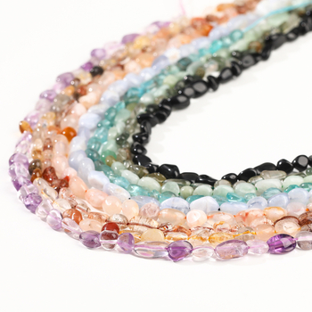 DIY κρυστάλλινες χάντρες — ακανόνιστες χάντρες από φυσικούς λίθους (ροζ χαλαζίας, αμέθιστος) για κοσμήματα