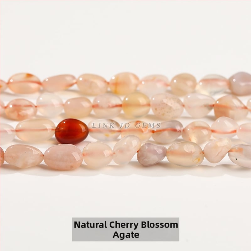 DIY κρυστάλλινες χάντρες — ακανόνιστες χάντρες από φυσικούς λίθους (ροζ χαλαζίας, αμέθιστος) για κοσμήματα