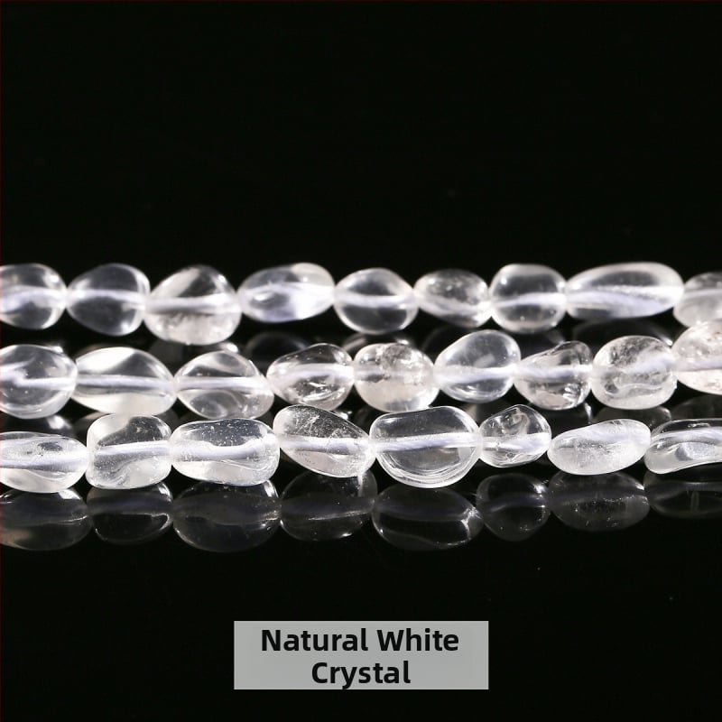 DIY κρυστάλλινες χάντρες — ακανόνιστες χάντρες από φυσικούς λίθους (ροζ χαλαζίας, αμέθιστος) για κοσμήματα