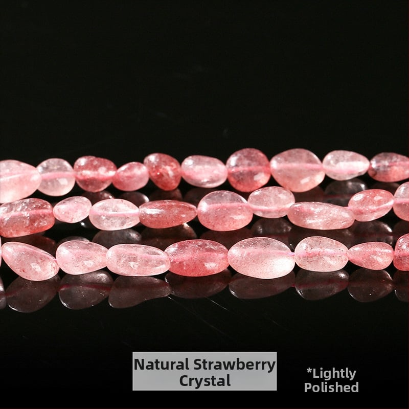 DIY κρυστάλλινες χάντρες — ακανόνιστες χάντρες από φυσικούς λίθους (ροζ χαλαζίας, αμέθιστος) για κοσμήματα