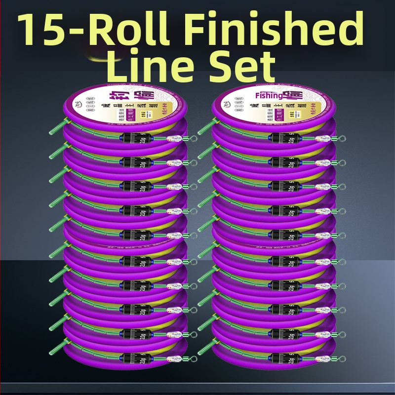 Zlaté vlákno rybárskeho lanka – hlavná línia zviazaná, hotový výrobok, mäkká sada, kompletná súprava