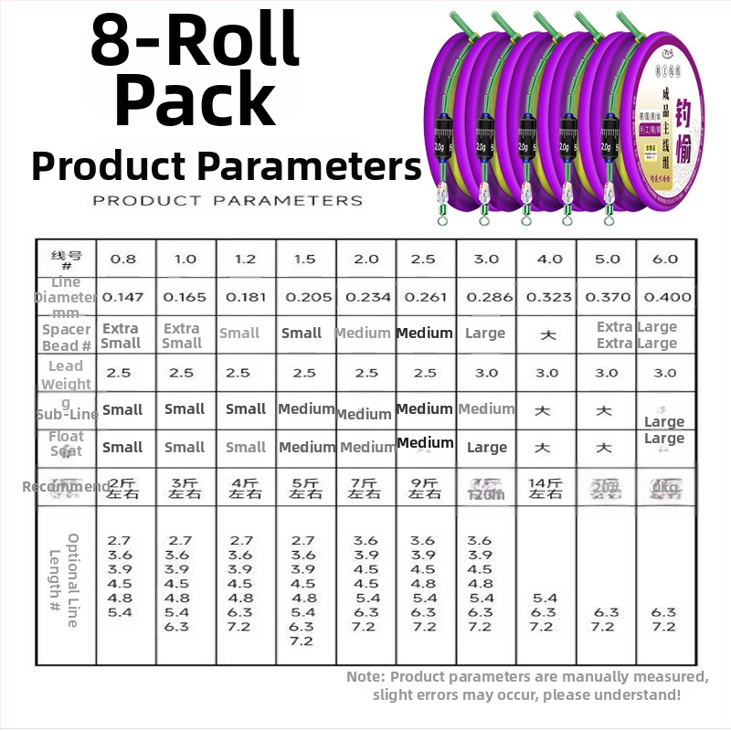 Auksinės siūlės žvejybos linijos rinkinys – pagrindinė linija sujungta, paruoštas gaminys, minkštas rinkinys