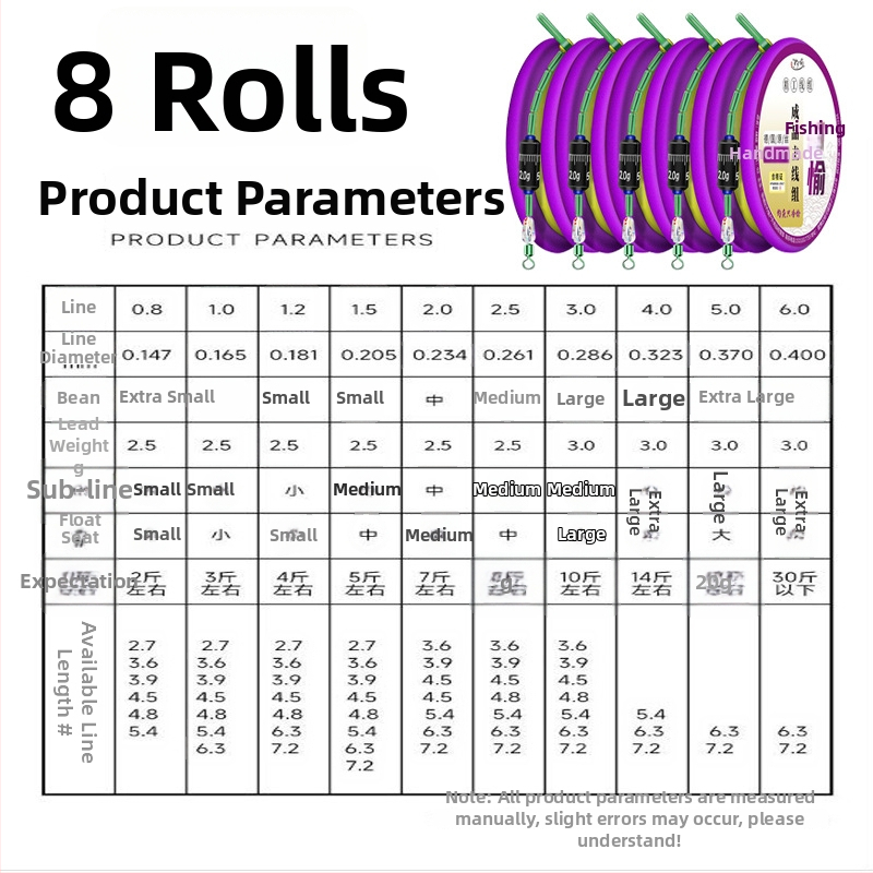 Auksinės siūlės žvejybos linijos rinkinys – pagrindinė linija sujungta, paruoštas gaminys, minkštas rinkinys