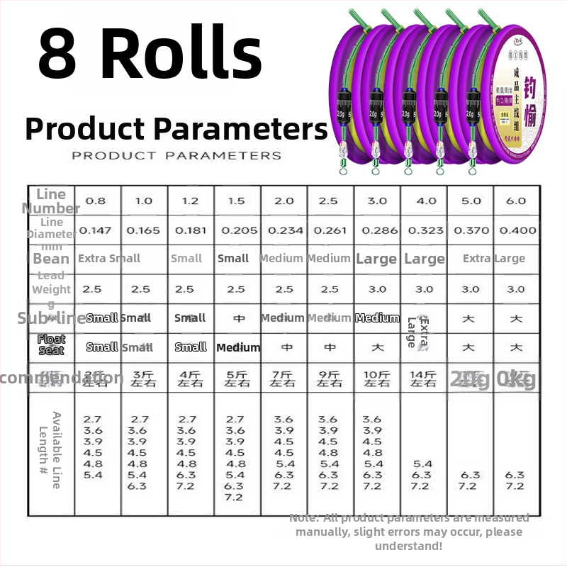 Auksinės siūlės žvejybos linijos rinkinys – pagrindinė linija sujungta, paruoštas gaminys, minkštas rinkinys