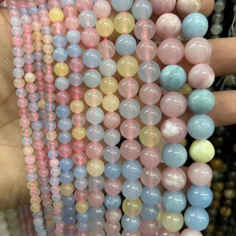 Χάντρες από φυσικό λίθο, σφαιρικές, χειροποίητες, με μοτίβο Τοτέμ, προέλευση Jinhua