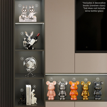 Gyvūnų dekoratyvinių figūrėlių rinkinys vyno spintai ir svetainei - keraminių dervų, lengvas prabangos stilius, Seashell Sea ženklas