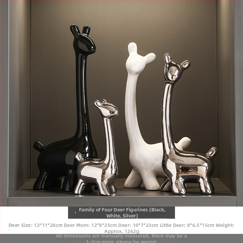 Gyvūnų dekoratyvinių figūrėlių rinkinys vyno spintai ir svetainei - keraminių dervų, lengvas prabangos stilius, Seashell Sea ženklas