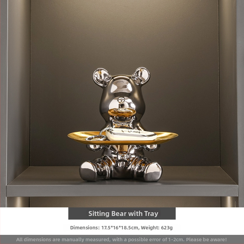 Gyvūnų dekoratyvinių figūrėlių rinkinys vyno spintai ir svetainei - keraminių dervų, lengvas prabangos stilius, Seashell Sea ženklas