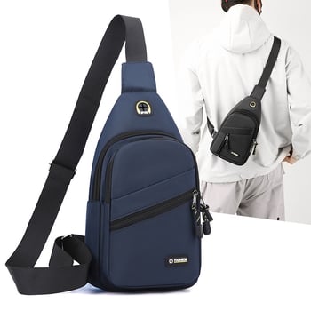 Férfi mellkas táska Oxford anyagból, egyszínű, stílus Asexualitás, szabadidős utazásokhoz