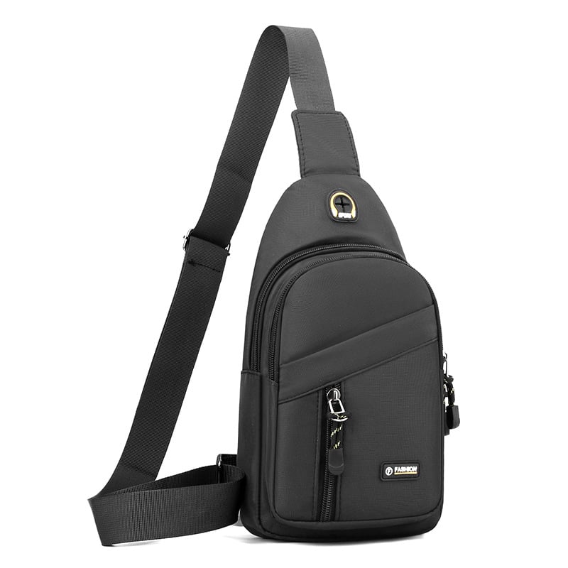 Férfi mellkas táska Oxford anyagból, egyszínű, stílus Asexualitás, szabadidős utazásokhoz