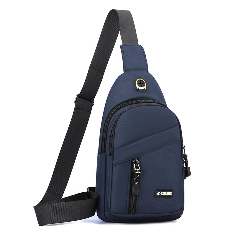 Férfi mellkas táska Oxford anyagból, egyszínű, stílus Asexualitás, szabadidős utazásokhoz