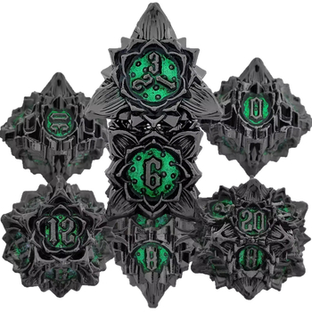 Xincheng set zaruri D20 din aliaj de zinc – zaruri poliedrice TRPG pentru D&D, Cthulhu