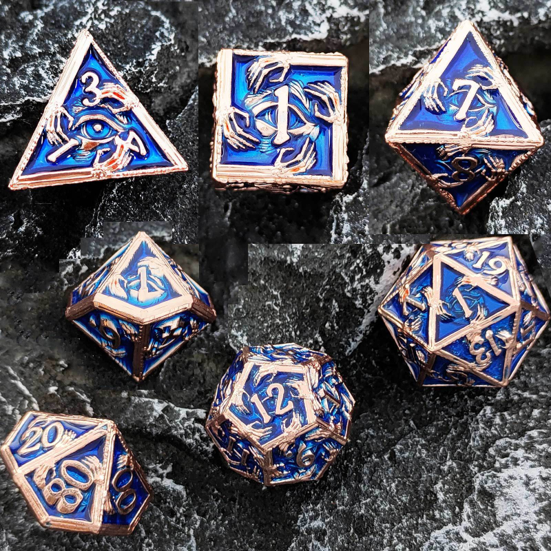 Xincheng set zaruri D20 din aliaj de zinc – zaruri poliedrice TRPG pentru D&D, Cthulhu
