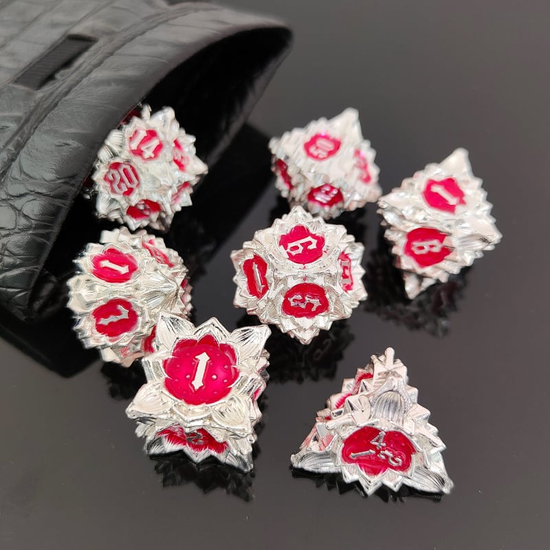 Xincheng set zaruri D20 din aliaj de zinc – zaruri poliedrice TRPG pentru D&D, Cthulhu