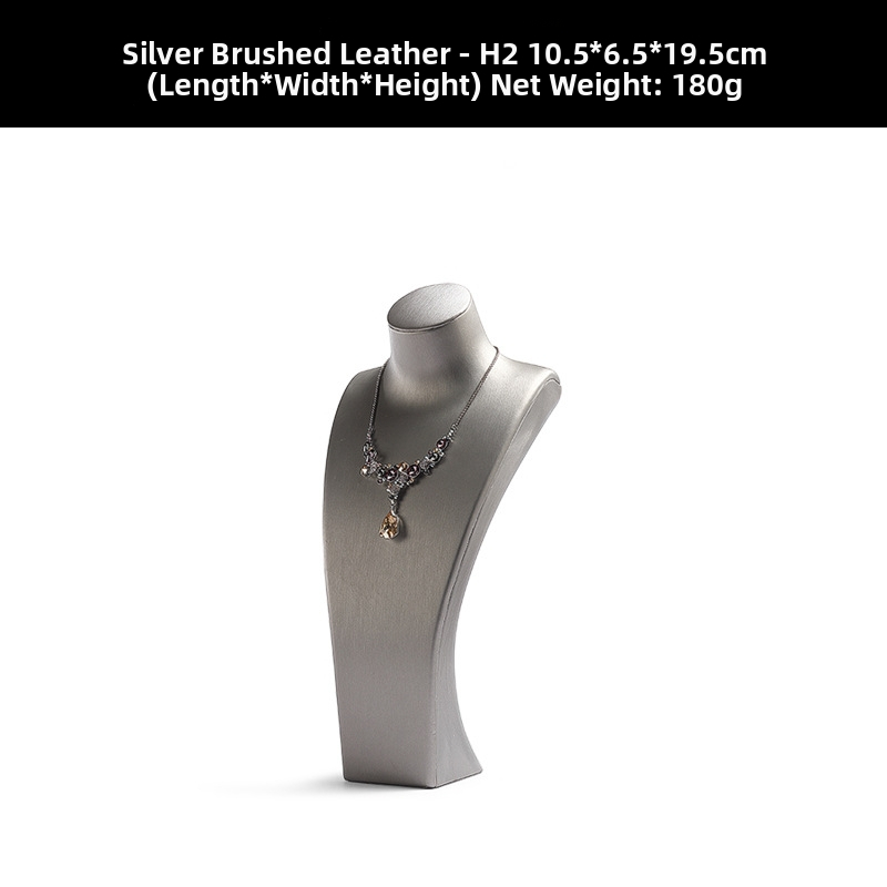 Stojan na šperky na náhrdelníky, PU koža, portrétový model, tlačené logo, prispôsobenie k dispozícii