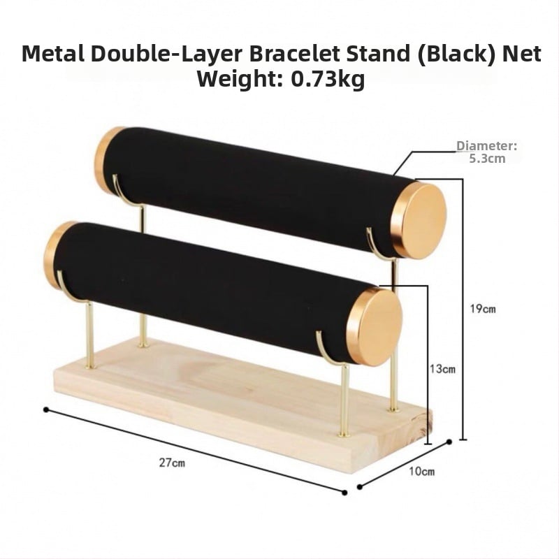 Stalak za izlaganje narukvica, cilindrični dizajn s tri razine, za nakit