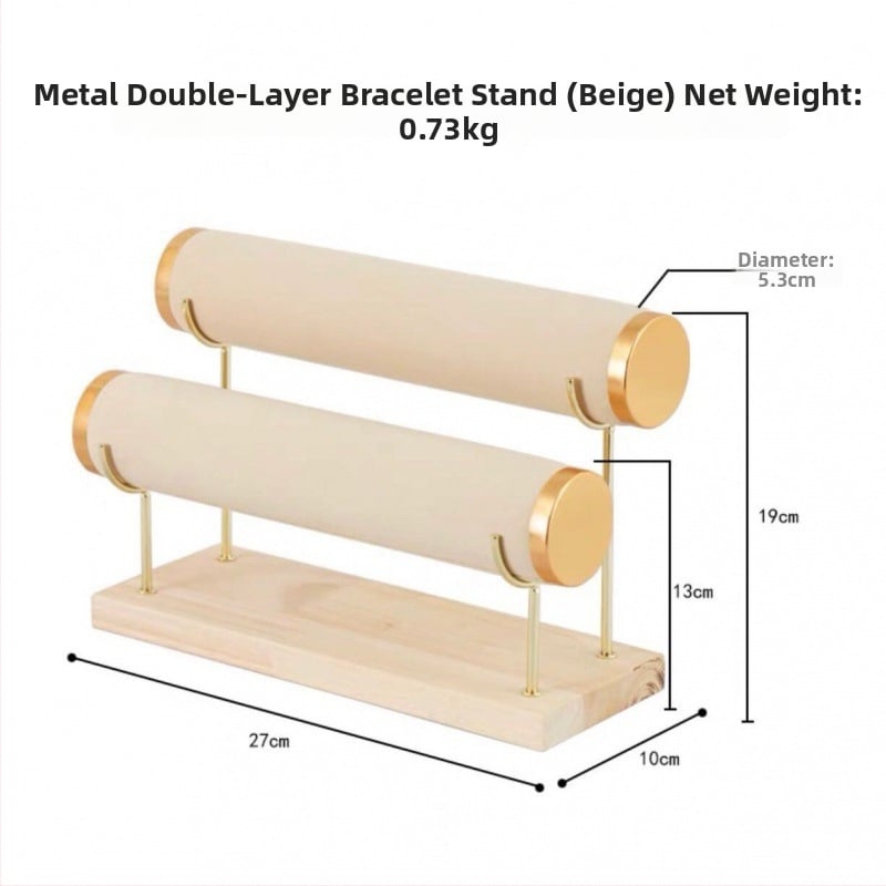 Stalak za izlaganje narukvica, cilindrični dizajn s tri razine, za nakit