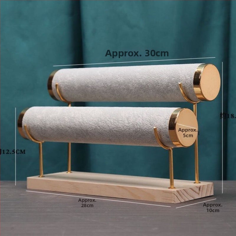 Stalak za izlaganje narukvica, cilindrični dizajn s tri razine, za nakit