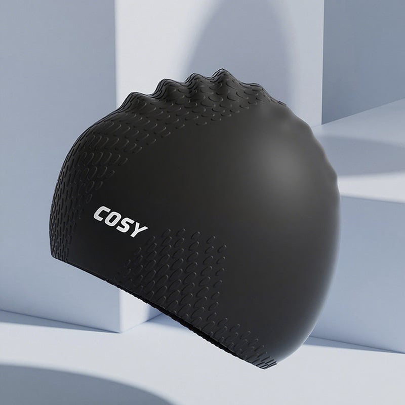 Pieaugušo silikona peldcepure un briļļu komplekts – ūdensnecaurlaidīgs, vienkāršs raksts, iekļauj peldcepuri un briļļas