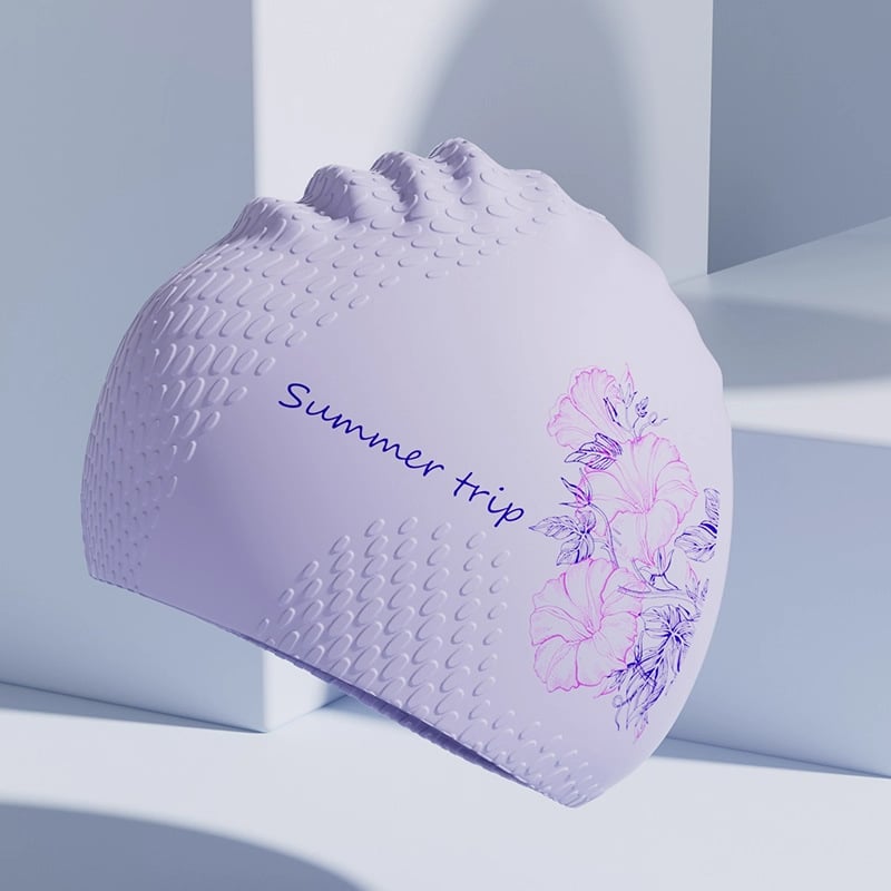 Pieaugušo silikona peldcepure un briļļu komplekts – ūdensnecaurlaidīgs, vienkāršs raksts, iekļauj peldcepuri un briļļas