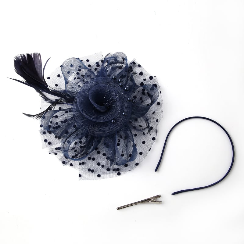 Kāzu galvas rotājums no spalvu tīkla ar retro ziedu topu, roku darbs, 2023. gada pavasaris, pielāgojams