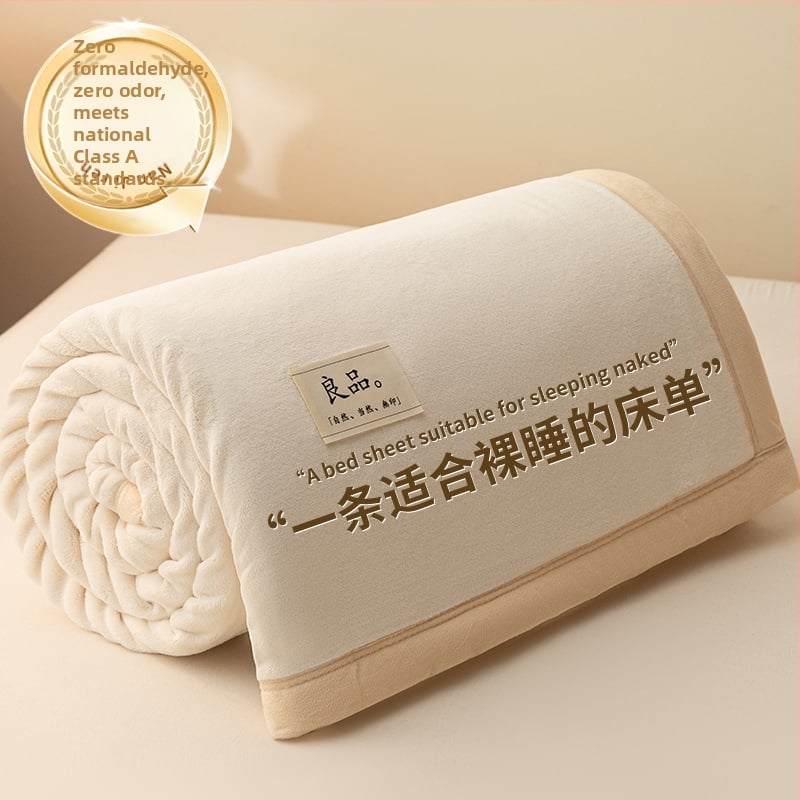 Paksenatud piima velvet-korall fleece pleed – 100 g/m², kevad ja sügis