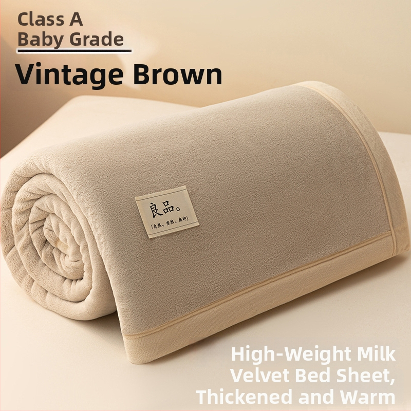 Paksenatud piima velvet-korall fleece pleed – 100 g/m², kevad ja sügis