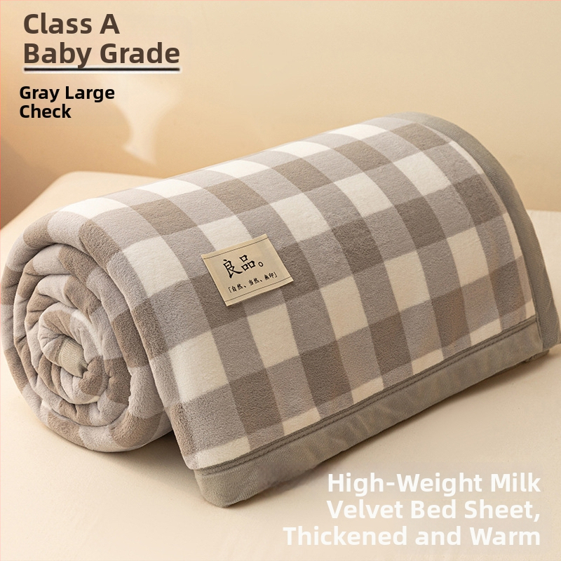 Paksenatud piima velvet-korall fleece pleed – 100 g/m², kevad ja sügis