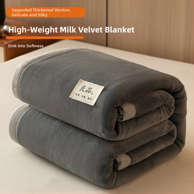 Paksenatud piima velvet-korall fleece pleed – 100 g/m², kevad ja sügis