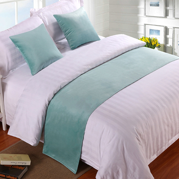 SHAOYU Velúr hotelszobai ágyvégi dekorációs készlet - Poliészter, Egységes mintázat, Szállodai stílus, Márka: SHAOYU, Termékminőség: Megfelelő