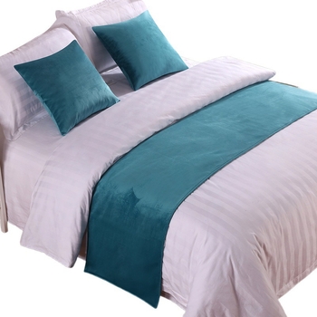 SHAOYU Velúr hotelszobai ágyvégi dekorációs készlet - Poliészter, Egységes mintázat, Szállodai stílus, Márka: SHAOYU, Termékminőség: Megfelelő