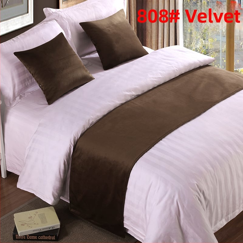 SHAOYU Velúr hotelszobai ágyvégi dekorációs készlet - Poliészter, Egységes mintázat, Szállodai stílus, Márka: SHAOYU, Termékminőség: Megfelelő