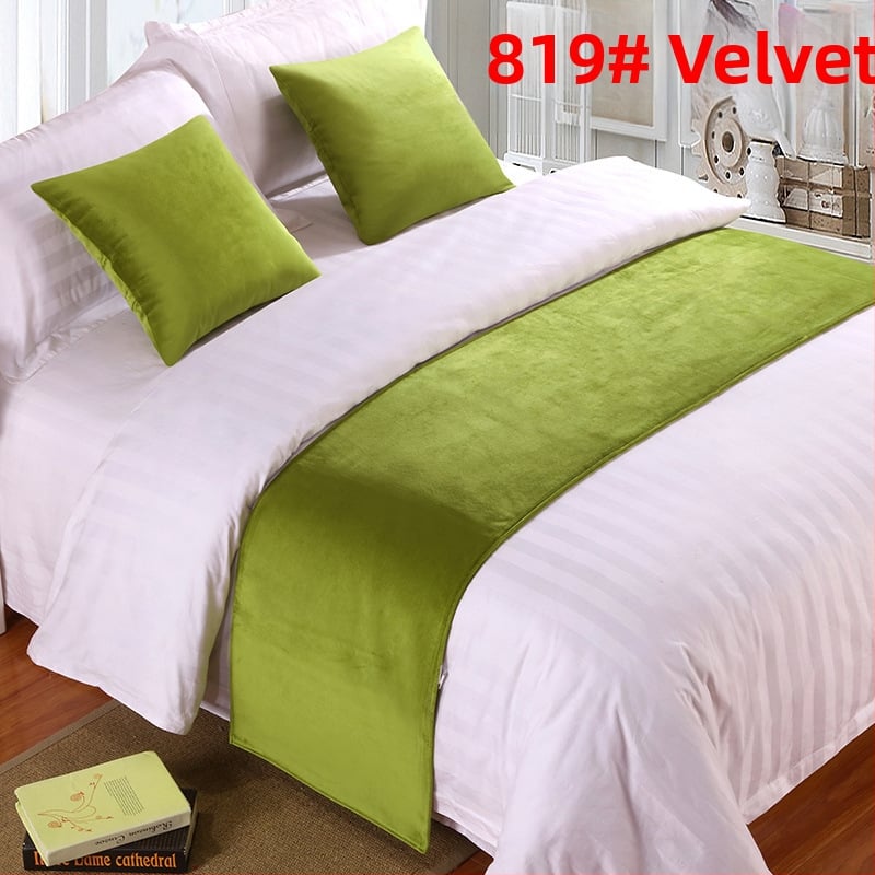 SHAOYU Velúr hotelszobai ágyvégi dekorációs készlet - Poliészter, Egységes mintázat, Szállodai stílus, Márka: SHAOYU, Termékminőség: Megfelelő