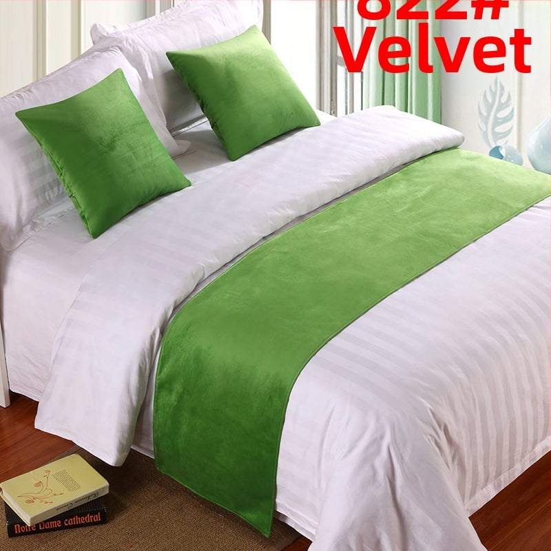 SHAOYU Velúr hotelszobai ágyvégi dekorációs készlet - Poliészter, Egységes mintázat, Szállodai stílus, Márka: SHAOYU, Termékminőség: Megfelelő