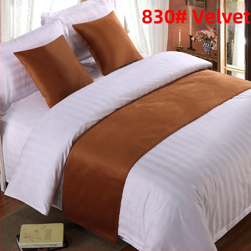 SHAOYU Velúr hotelszobai ágyvégi dekorációs készlet - Poliészter, Egységes mintázat, Szállodai stílus, Márka: SHAOYU, Termékminőség: Megfelelő