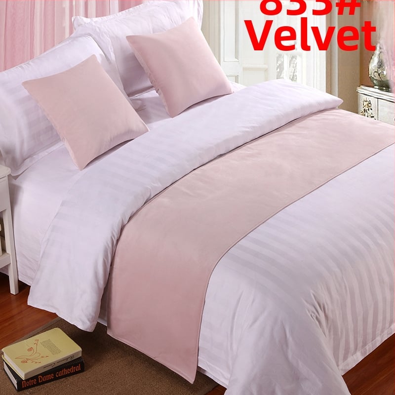 SHAOYU Velúr hotelszobai ágyvégi dekorációs készlet - Poliészter, Egységes mintázat, Szállodai stílus, Márka: SHAOYU, Termékminőség: Megfelelő