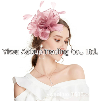 Līgavas spalvu matu aksesuārs, vintage stils, roku darbs, rudens 2023