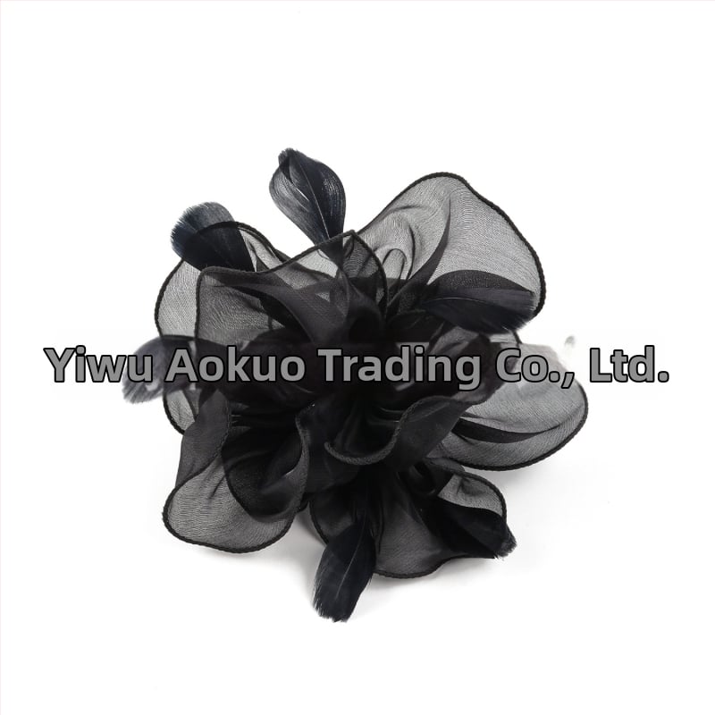 Līgavas spalvu matu aksesuārs, vintage stils, roku darbs, rudens 2023