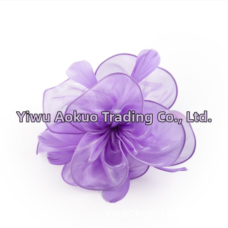 Līgavas spalvu matu aksesuārs, vintage stils, roku darbs, rudens 2023