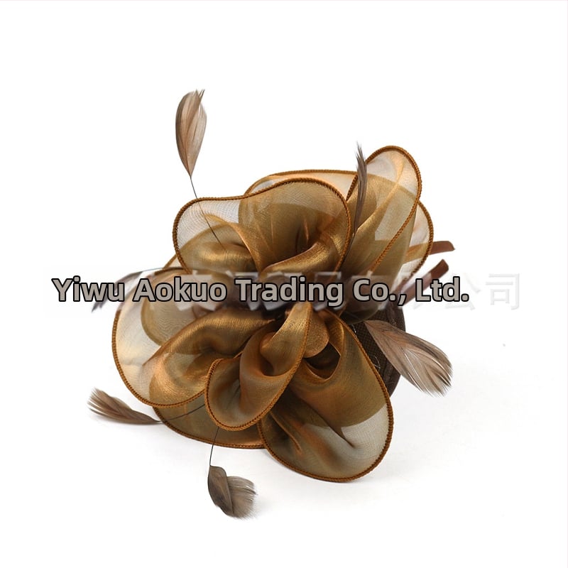 Līgavas spalvu matu aksesuārs, vintage stils, roku darbs, rudens 2023