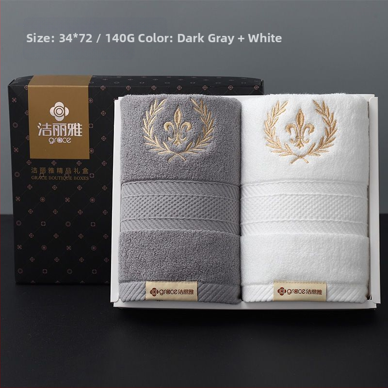 Rankšluosnių rinkinys dovanų dėžutėje – 100% medvilnė, 140 g, individualus logotipas