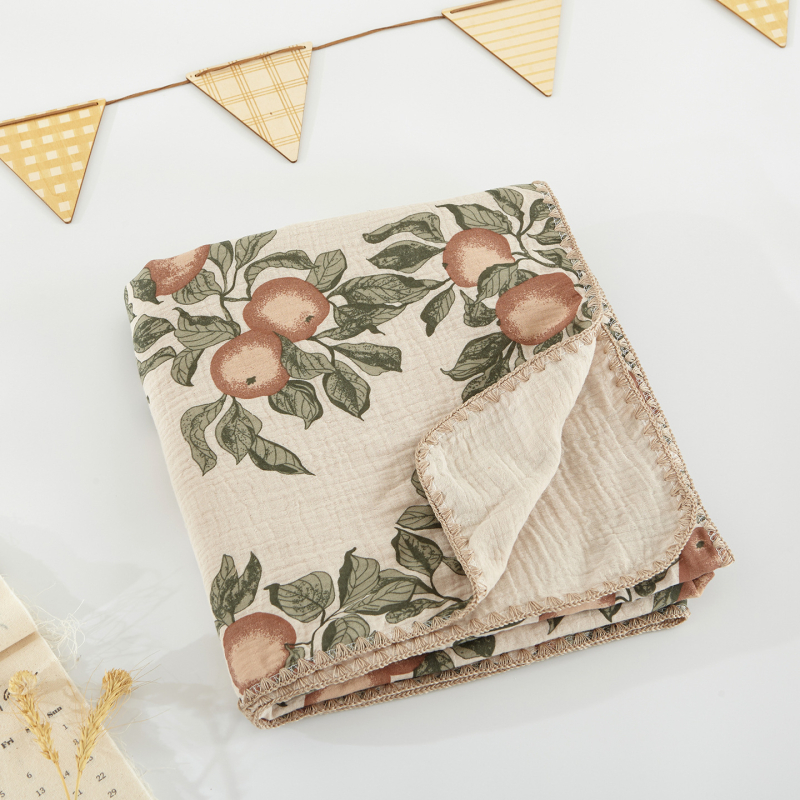 Lapse rätikust pleed, 4-kihiline gaze, 100% puuvill, suvi, Korea stiilus