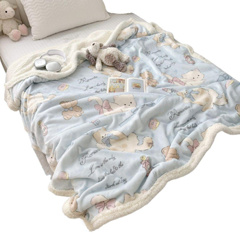 Milk-Lamb sametist pleed, rätik-laadse teki triibudega, geomeetriliste ja multikate mustritega, kõikideks aastaaegadeks, sobib ühiselamusse ja diivanile